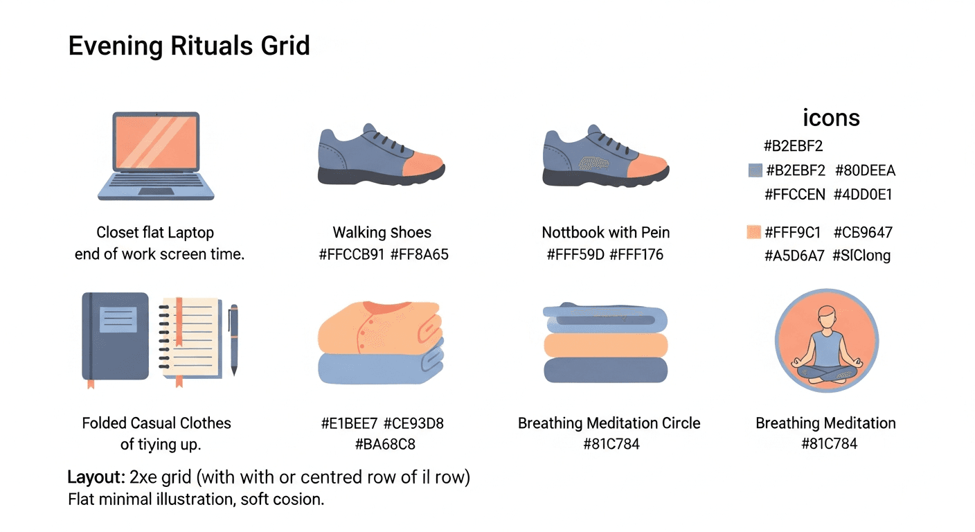 Cinq rituels de décompression pour télétravailleurs illustrés